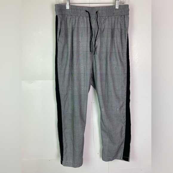 Divided Pants Hm Divided Grey Plaid Pants Draw String Waist Sz 32